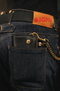 &SONS Leather Goods>Black Leather Wallet