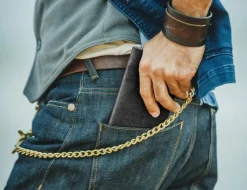 &SONS Leather Goods></noscript>Black Leather Wallet