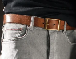 &SONS Leather Goods></noscript>Brown Leather Belt