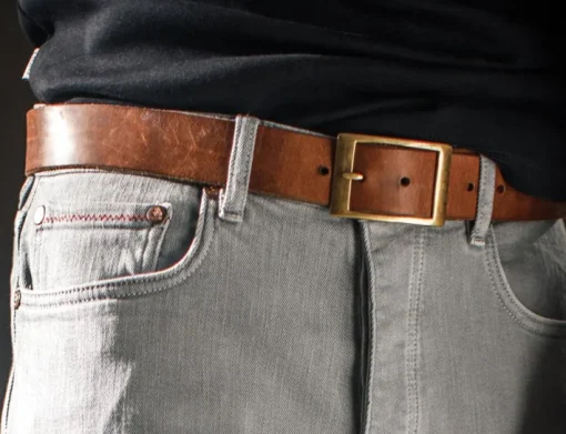 &SONS Leather Goods>Brown Leather Belt