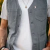 &SONS Tops>Classic White V-Neck T-Shirt