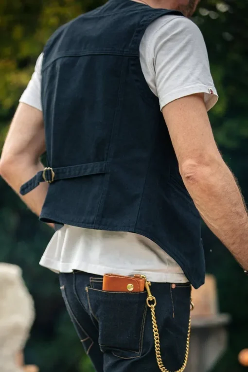 &SONS Waistcoats>Navy Lincoln Waistcoat / Vest