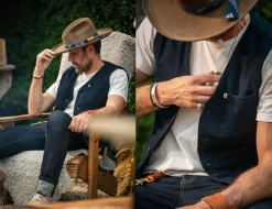 &SONS Waistcoats></noscript>Navy Lincoln Waistcoat / Vest