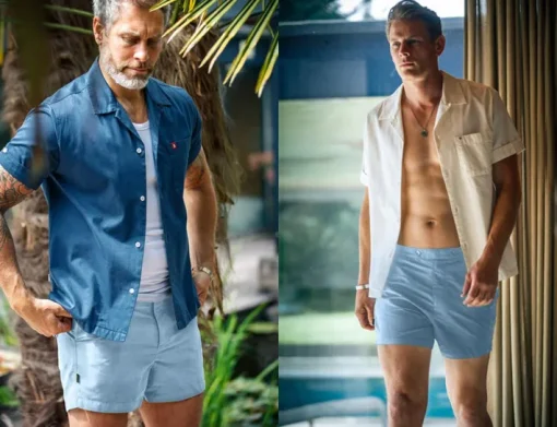 &SONS Bottoms & Shorts>Newman Swim Shorts Sky Blue