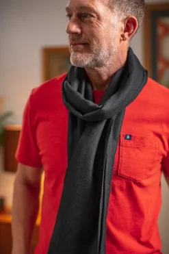 &SONS Knitwear>Outlaw Scarf Black