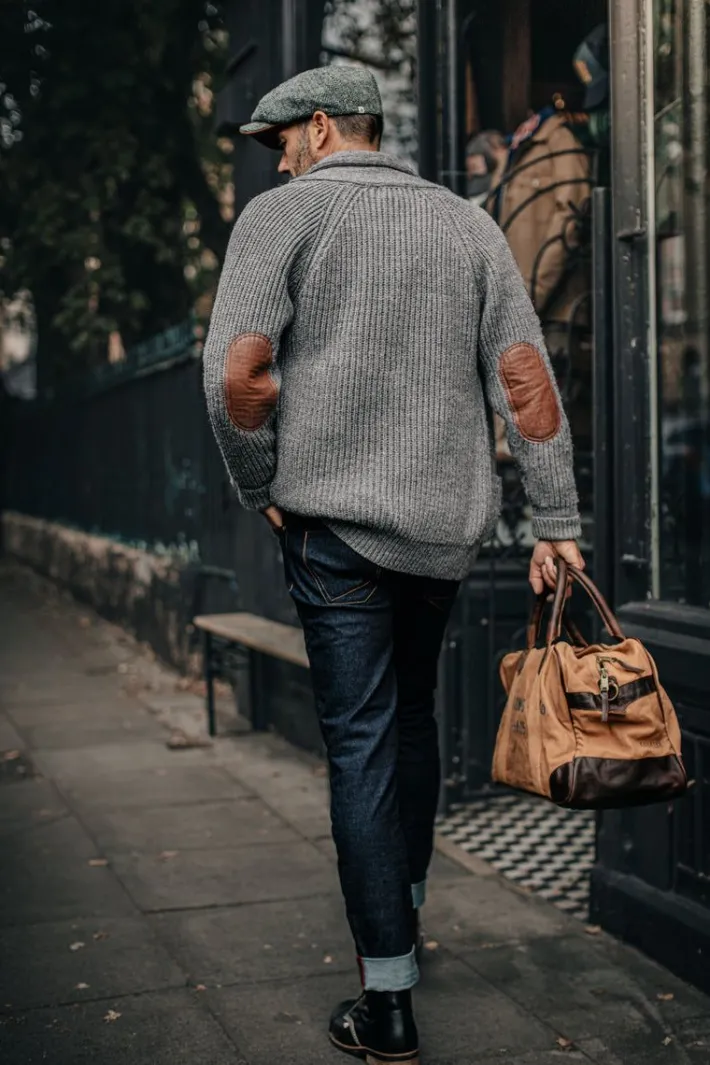 &SONS Jackets & Coats>Pioneer British Wool Cardigan Grey