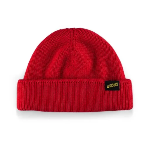 &SONS Knitwear>Poppy Red Atlantic Watch Cap / Beanie
