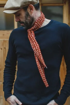 &SONS Scarves>Rust Dot Japanese Scarf