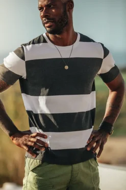 &SONS Tops>75 T-Shirt Black Stripe