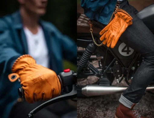 &SONS Leather Goods>Adventure Gloves Tan