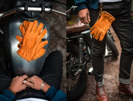&SONS Leather Goods>Adventure Gloves Tan
