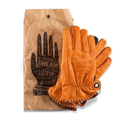 &SONS Leather Goods>Adventure Gloves Tan