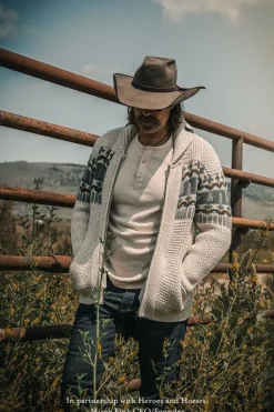 &SONS Jackets & Coats>Alpine Cardigan Ecru