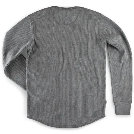 &SONS Tops>Base Waffle Crew Neck Grey Marl