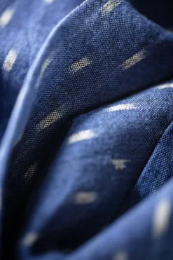 &SONS Scarves>Blue Star Dot Scarf