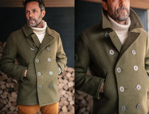 &SONS Jackets & Coats>Boardwalk Peacoat Army Green