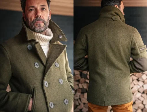 &SONS Jackets & Coats>Boardwalk Peacoat Army Green