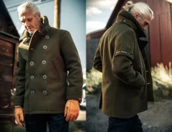 &SONS Jackets & Coats></noscript>Boardwalk Peacoat Army Green