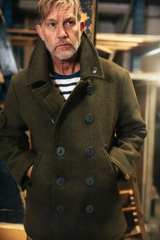 &SONS Jackets & Coats>Boardwalk Peacoat Army Green