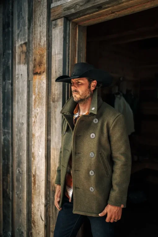 &SONS Jackets & Coats>Boardwalk Peacoat Army Green