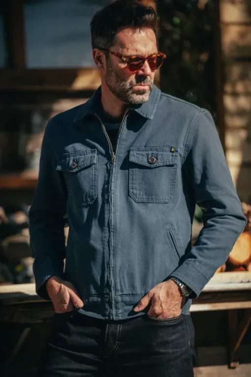 &SONS Jackets & Coats>Cab Coat Churchill Blue