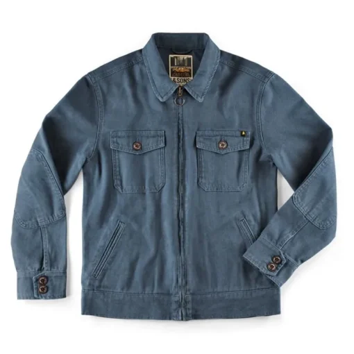&SONS Jackets & Coats>Cab Coat Churchill Blue