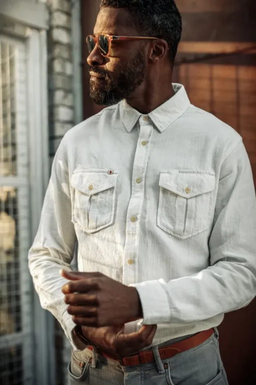 &SONS Tops>Coast Long Sleeve Shirt Off-White