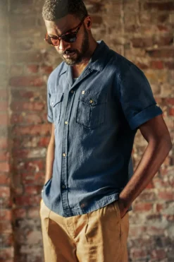 &SONS Tops>Coast Shirt Navy