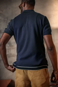 &SONS Tops>Dean Polo Navy