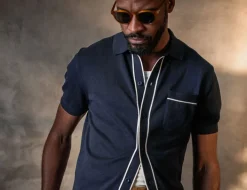 &SONS Tops></noscript>Dean Polo Navy