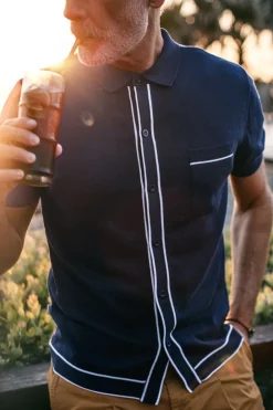 &SONS Tops></noscript>Dean Polo Navy