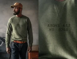 &SONS Jackets & Coats></noscript>Deck Sweatshirt Surplus Green