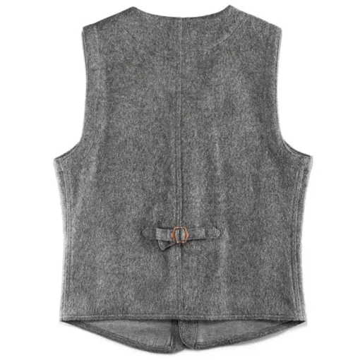 &SONS Knitwear>Drifter Wool Waistcoat Grey