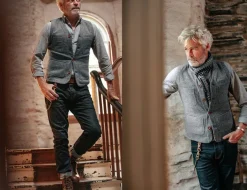 &SONS Knitwear></noscript>Drifter Wool Waistcoat Grey