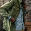 &SONS Jackets & Coats>Flag Overshirt Army Green