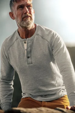 &SONS Tops></noscript>Flint Henley Grey Marl