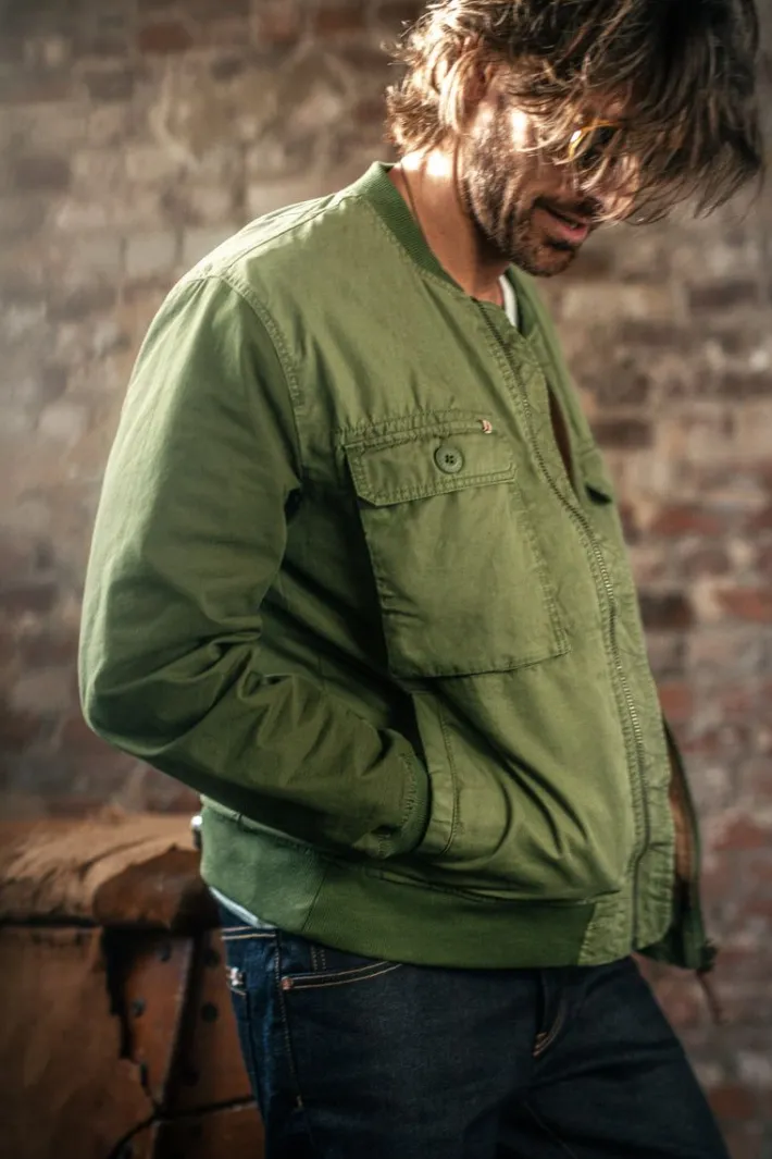 &SONS Jackets & Coats>Harris Bomber Jacket Army Green