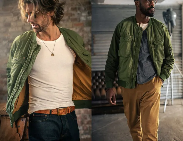 &SONS Jackets & Coats>Harris Bomber Jacket Army Green