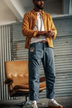 &SONS Bottoms & Shorts>Joey's Crew Pant Churchill Blue