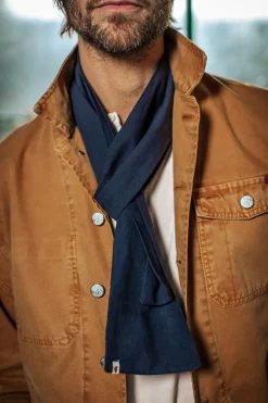 &SONS Scarves>Navy Scarf
