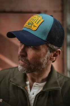 &SONS Headwear>Pioneer Trucker Cap Blue