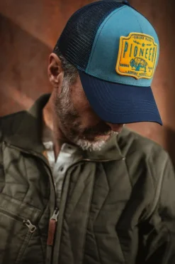 &SONS Headwear>Pioneer Trucker Cap Blue