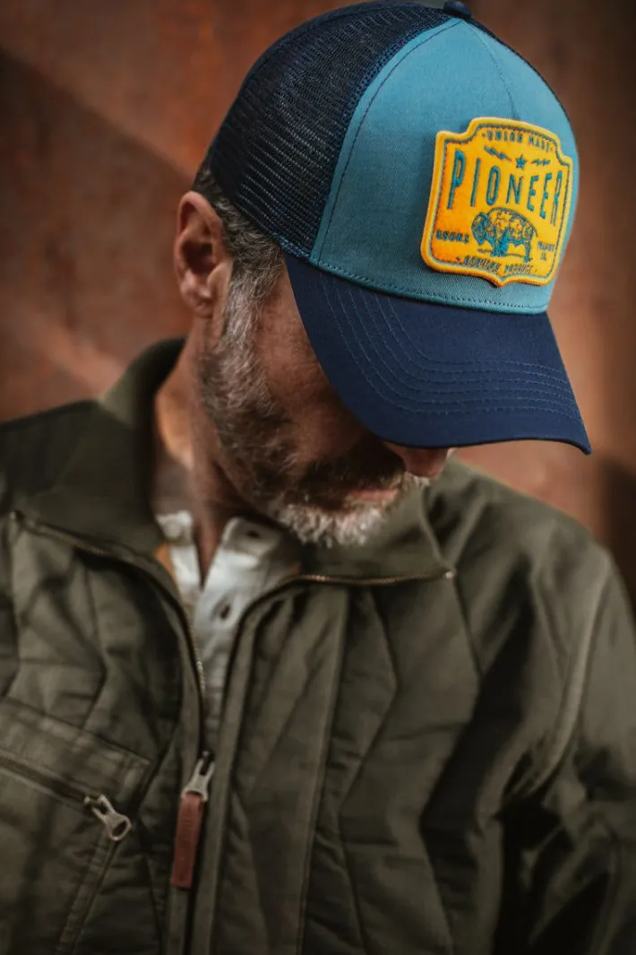 &SONS Headwear>Pioneer Trucker Cap Blue