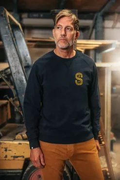 &SONS Jackets & Coats>Sigma Sweatshirt Navy