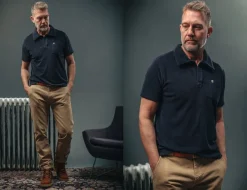 &SONS Tops></noscript>Solar Polo Navy