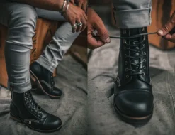 &SONS Leather Goods></noscript>The Drover Boot Black