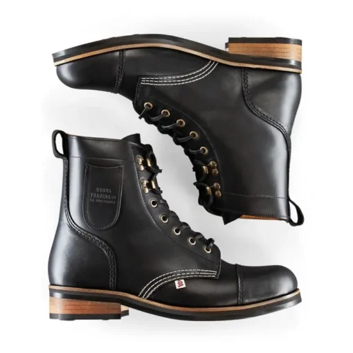 &SONS Leather Goods>The Drover Boot Black