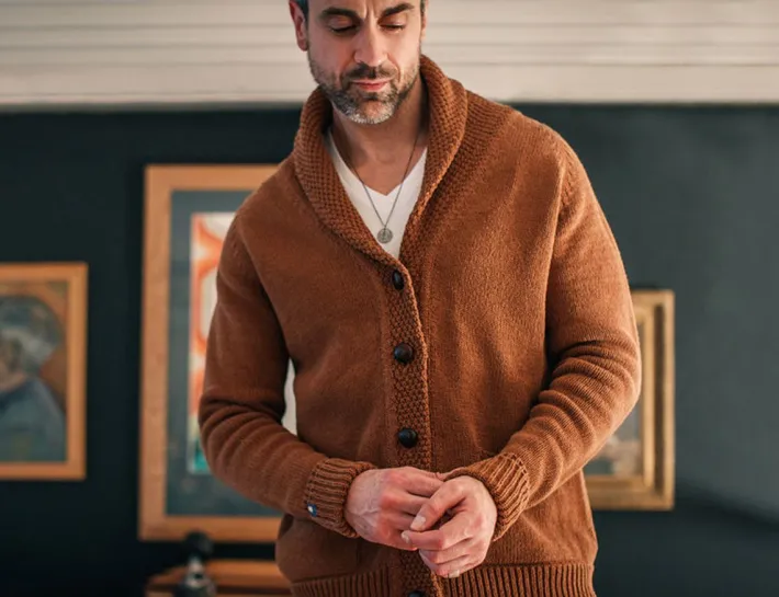 &SONS Jackets & Coats>Turner Cardigan Rust