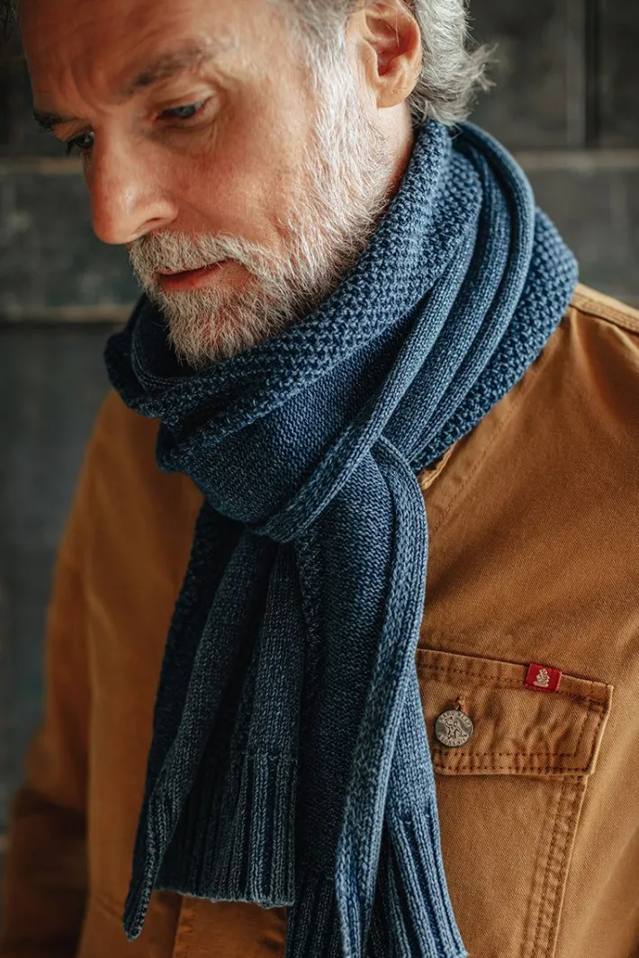 &SONS Scarves>Vale Scarf Indigo