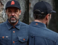 &SONS Headwear></noscript>Woollen Snap Cap Navy